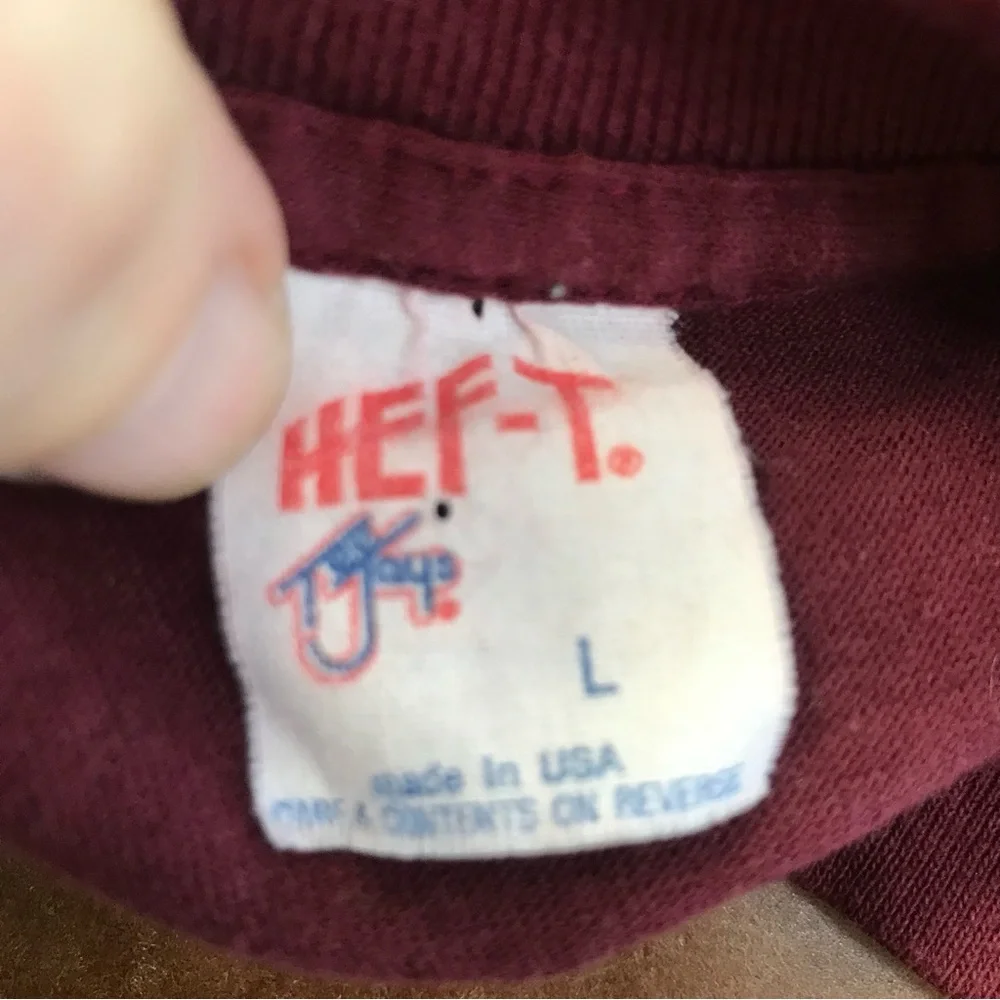 Vintage 80s I Write Therefore I Am Latin Scribo Ergo Sum Tee size L Made in USA - Picture 6 of 7